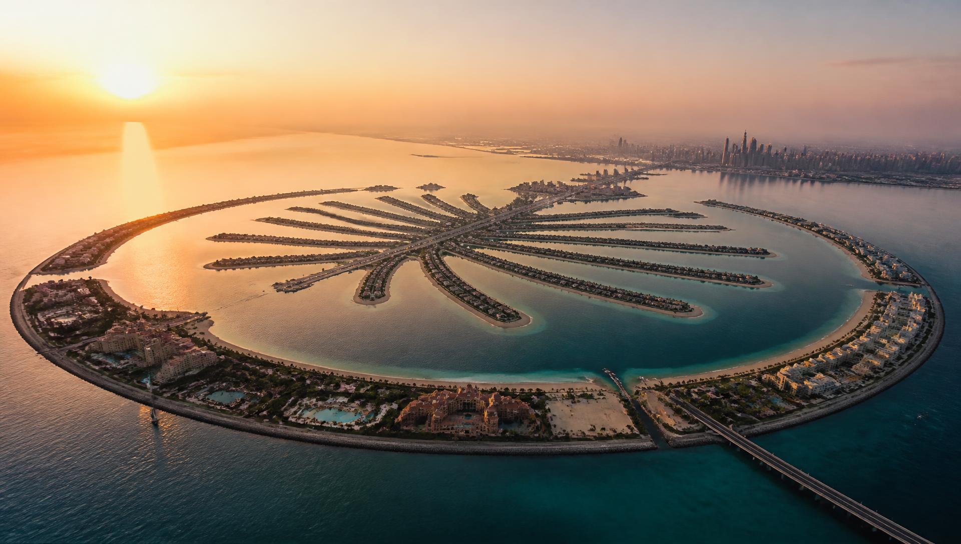 Palm Jebel Ali island master plan aerial view