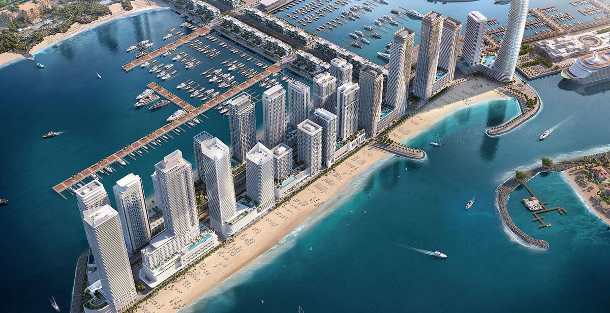 Emaar Beachfront by Emaar, Dubai — A private island of beachfront towers between Dubai Marina and JBR.